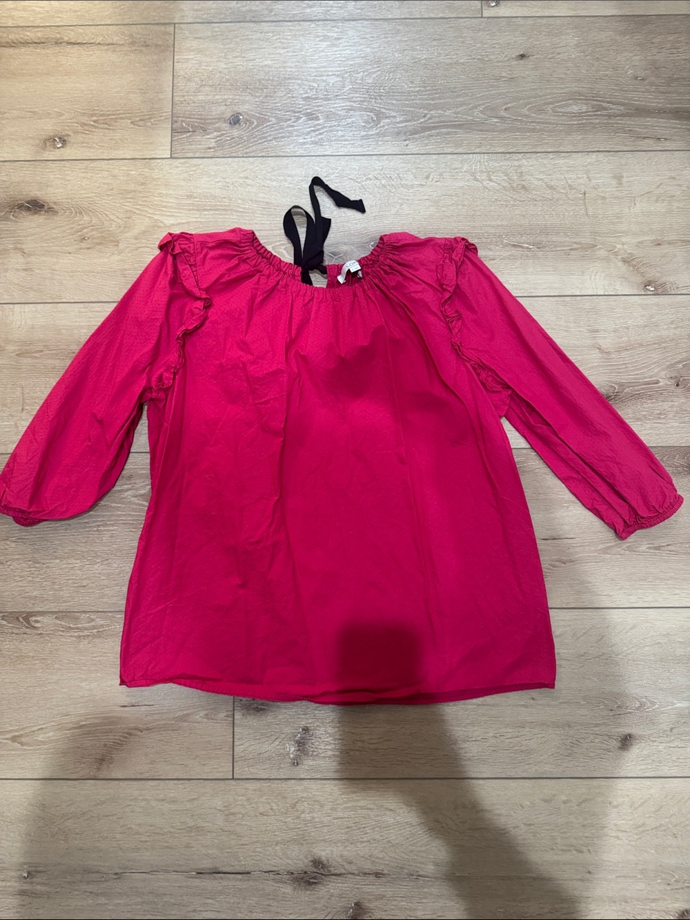 LOFT, pink with black tie top, XL